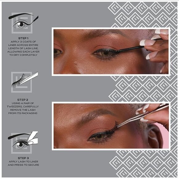 EYLURE PRO MAGNETIC EYELINER & LASH SYSTEM FLUTTERY LIGHT No 117 BNIB - Picture 5 of 6